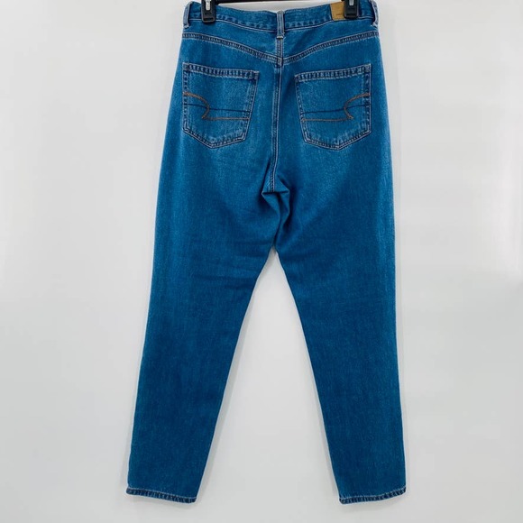 American Eagle Mom Jean Relaxed fit High Waisted Casual Denim Medium Wash Sz 6 - Picture 12 of 13